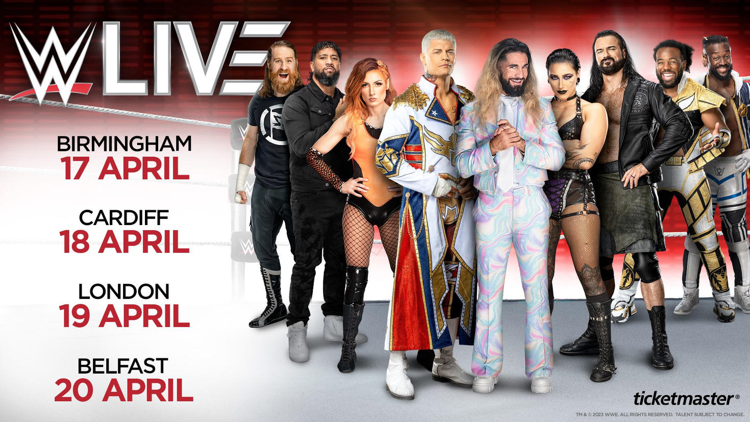 WWE Live au RoyaumeUni en avril 2024 les billets sont en vente