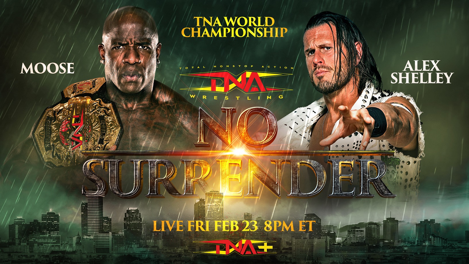 TNA No Surrender 2024 : Moose défendra son titre face à Alex Shelley.