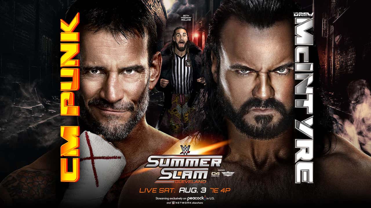 wwe summerslam 2024 carte cm punk drew mcinyre