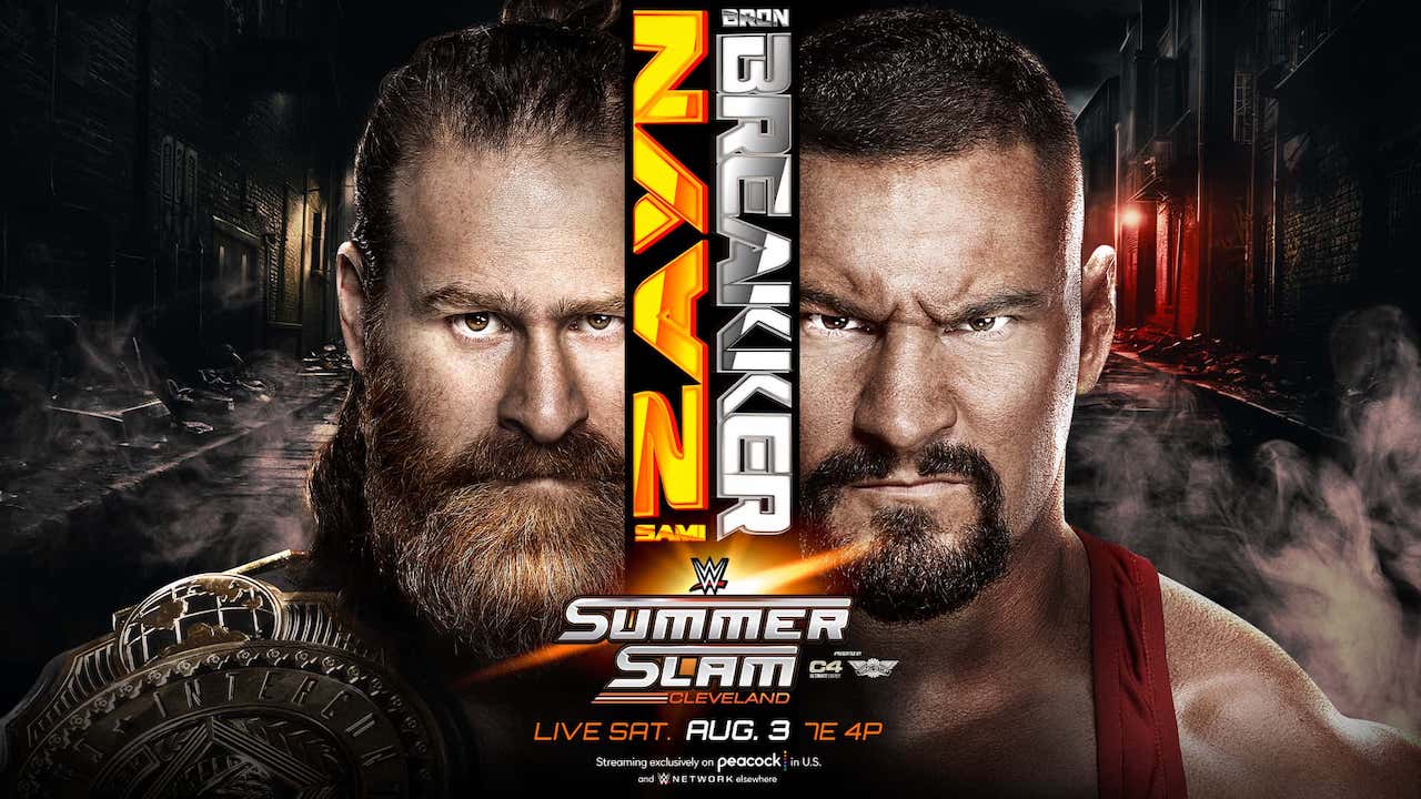 wwe summerslam 2024 carte sami zayn bron breakker