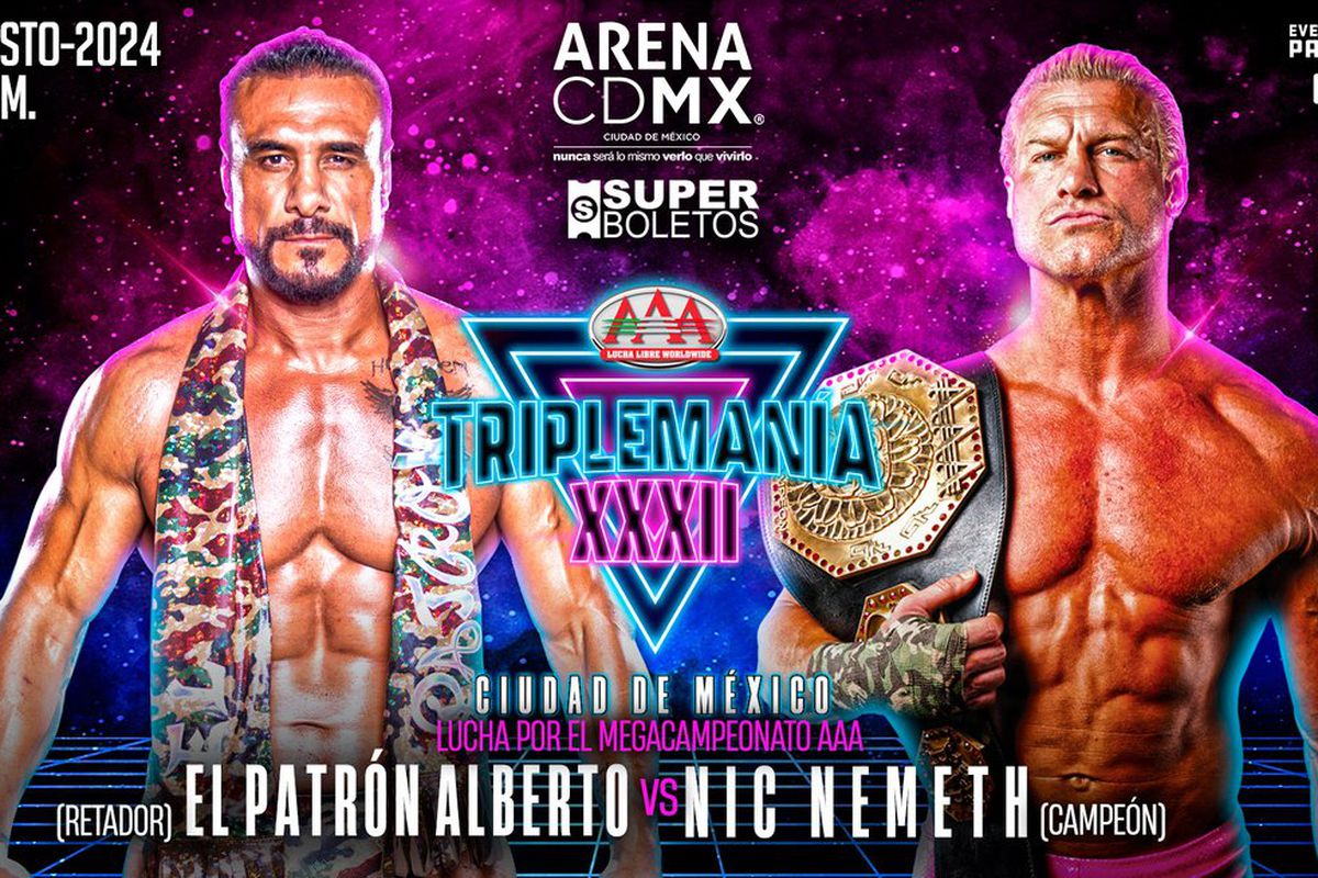 Alberto El Patrón remporte le championnat Mega AAA à TripleMania XXXII.