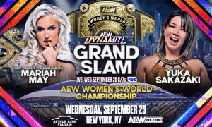 AEW Grand Slam - Mariah May défendra son titre contre Yuka Sakazaki.