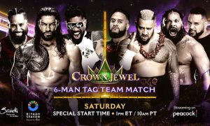 WWE Crown Jewel 2024 : Les Usos et Roman Reigns affronteront la Bloodline.