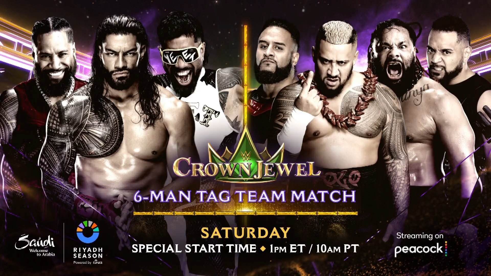 WWE Crown Jewel 2024 : Les Usos et Roman Reigns affronteront la Bloodline.