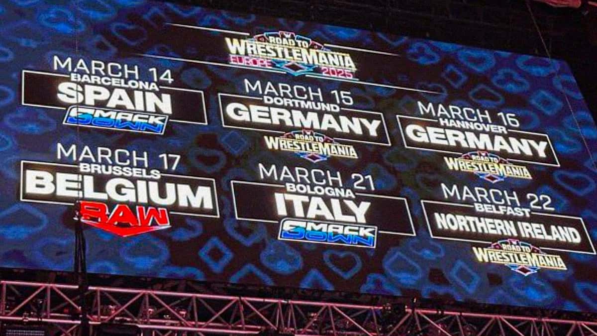 WWE Raw et SmackDown auront lieu en Europe en mars 2025.